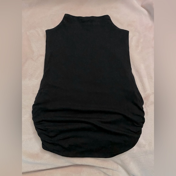 Forever 21 Black, Dressy Ruched Crop Tank - Size M - Picture 1 of 5
